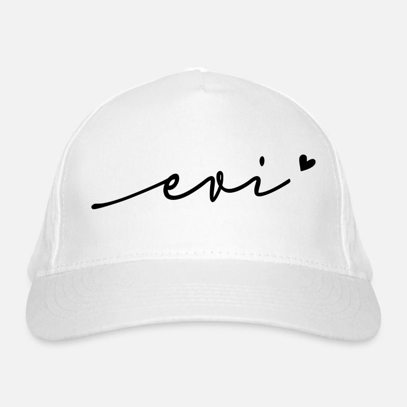 Evi Cursive Name Organic Baseball Cap