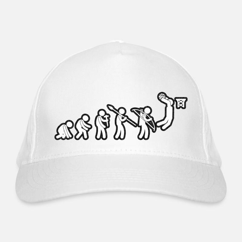 Evolution Basketball White Grunge Bio-Baseballkappe