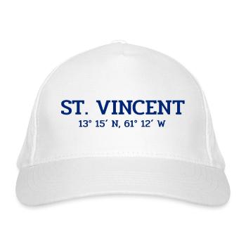 Saint-Vincent coordonne Koordinaten West Indies - Casquette classique bio - blanc - Devant