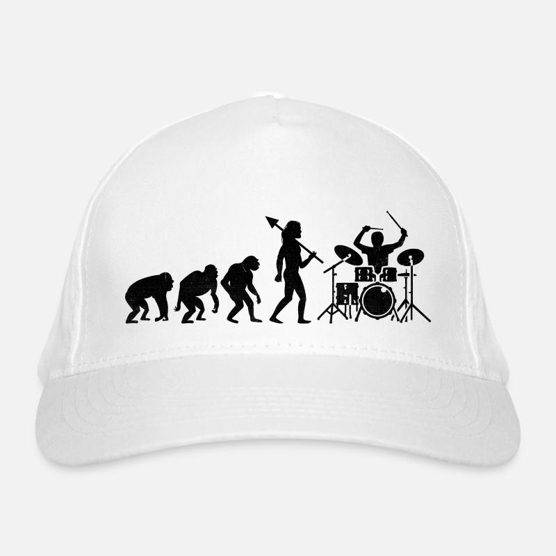 Drummer Evolution Drum Music Lover Drumming Drumme Organic Baseball Cap