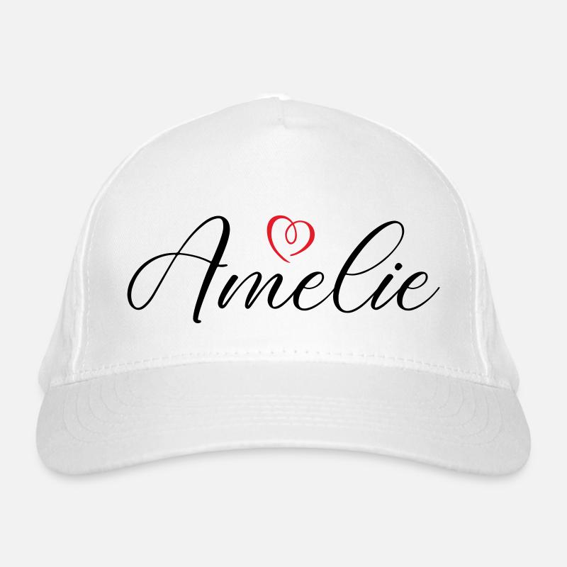 Amélie Nom Coeur Casquette classique bio
