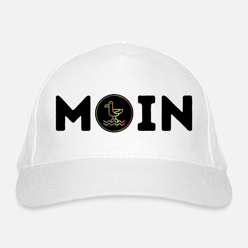 Moin mit Möwe Bio-Baseballkappe
