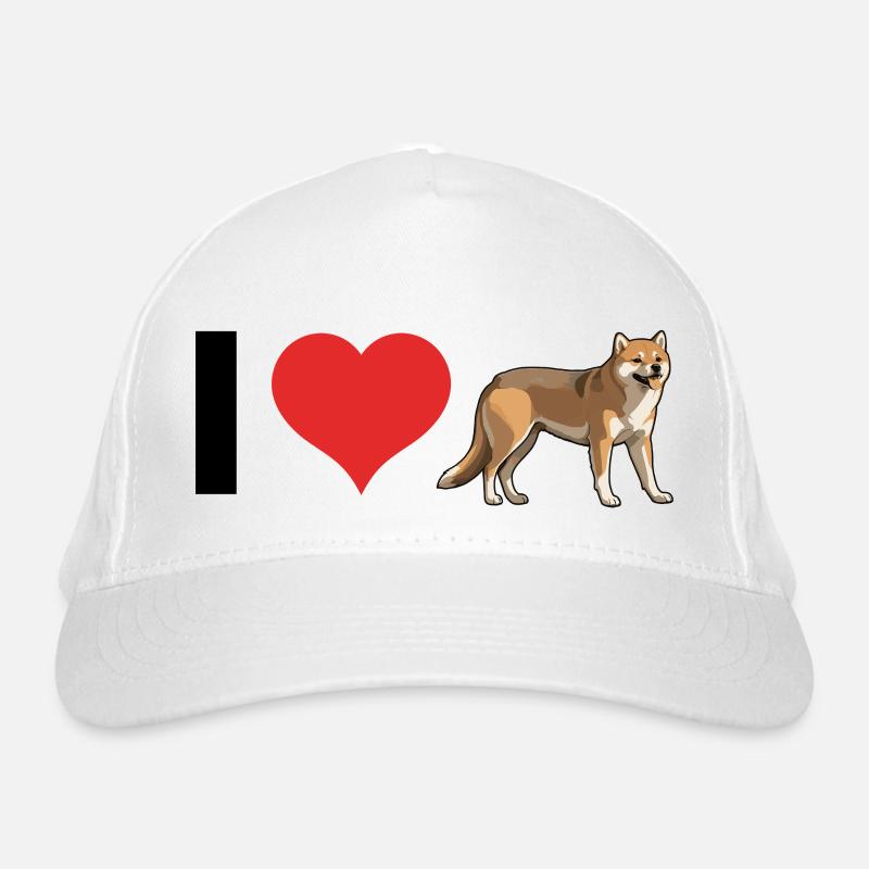 J’adore Shiba Inus - Conception de chien de compagnie mignon Casquette classique bio