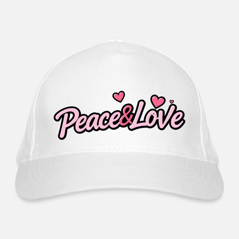 Peace and love Organic Baseball Cap