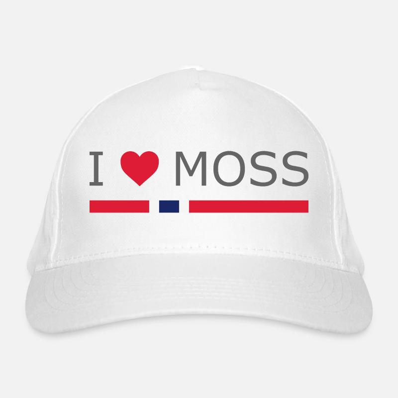 I love Moss - Norway - Norge - Norwegen Bio-Baseballkappe