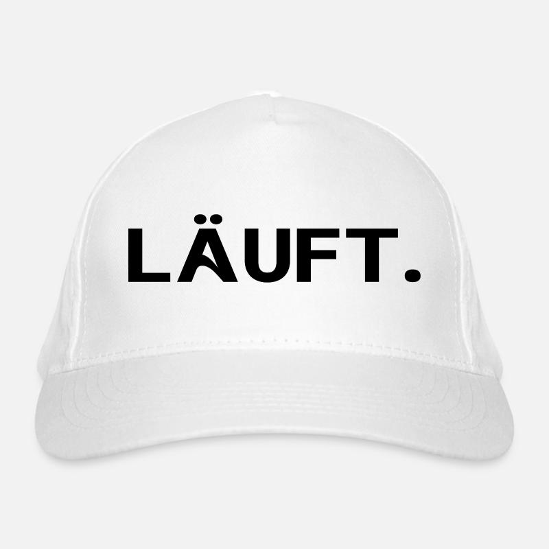 Läuft. Minimal Statement Spruch Trend Social Bio-Baseballkappe