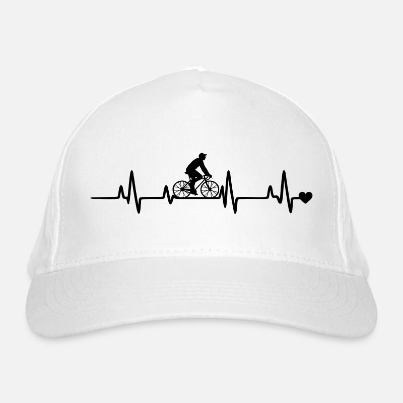 Bicyclette Heartbeat - Casquette classique bio - blanc