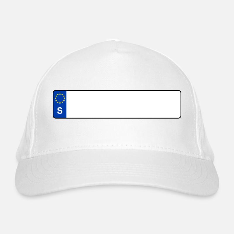 plaque d'immatriculation S Casquette classique bio