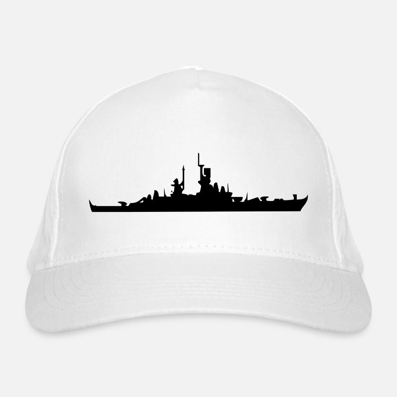 Vector Navy Kriegsschiff Silhouette Bio-Baseballkappe