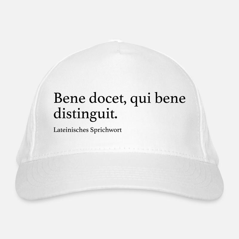 Bene docet, qui bene distinguit. Bio-Baseballkappe