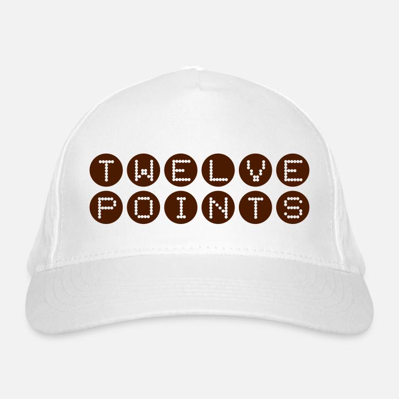 Twelve Points #2 - Bio-Baseballkappe - Weiß