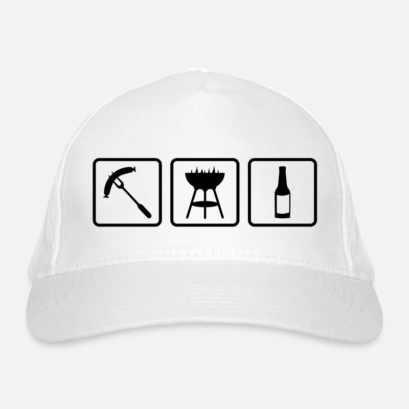 Wurst - Griller - Bier Bio-Baseballkappe