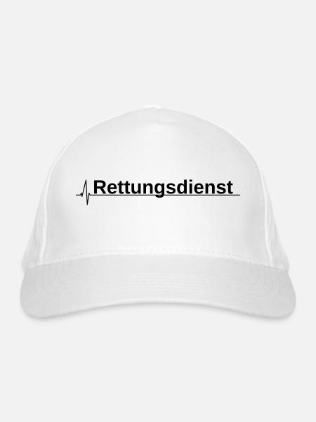 Rettungsdienst - EKG - Bio-Baseballkappe - Weiß