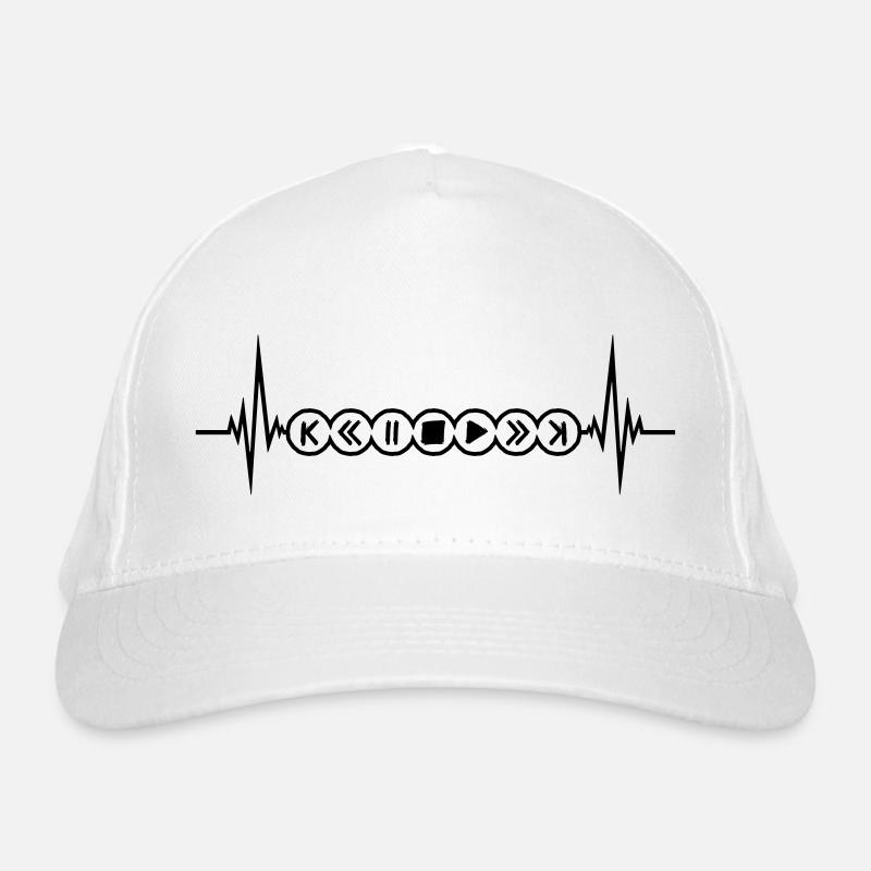 puls musik herzschlag frequenz kreise buttons ring Bio-Baseballkappe