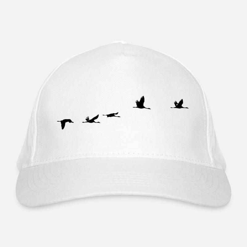Zugvögel Kranich Vogel Bio-Baseballkappe