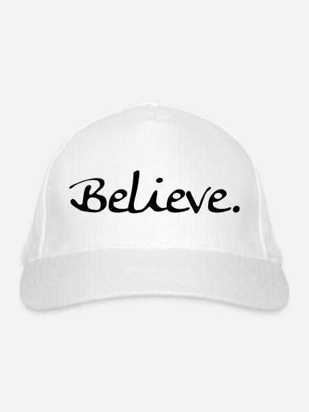 believe - Casquette classique bio - blanc - Devant