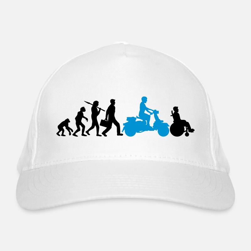 rollstuhl unfall evolution lustig biker motorrad c Bio-Baseballkappe