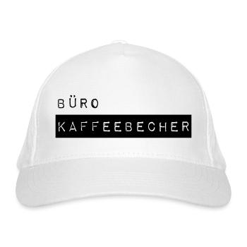 Büro Kaffeebecher - Bio-Baseballkappe - Weiß - Vorne