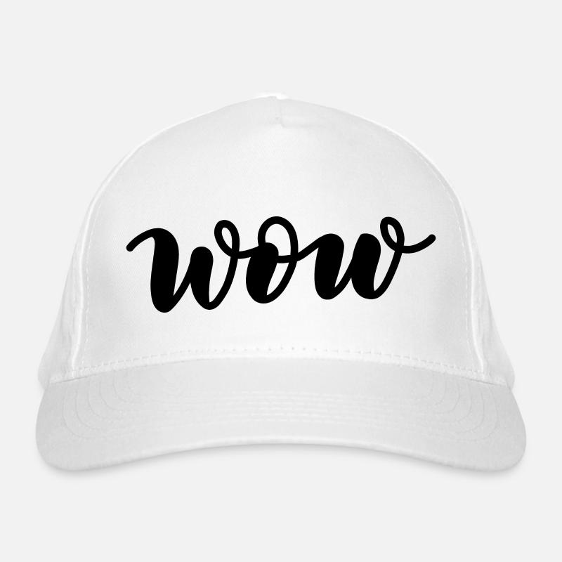 wow lettrage Casquette classique bio