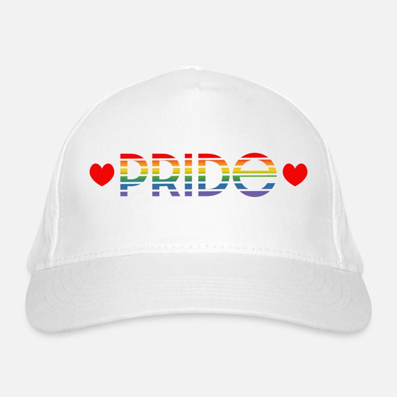 Pride regenbogen herz Bio-Baseballkappe