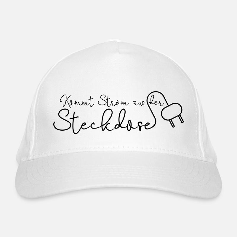 Kommt Strom aus der Steckdose Bio-Baseballkappe