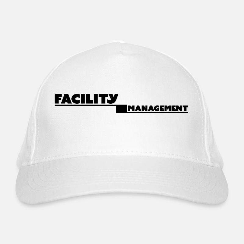 facility management tshirt white Organic Baseball Cap