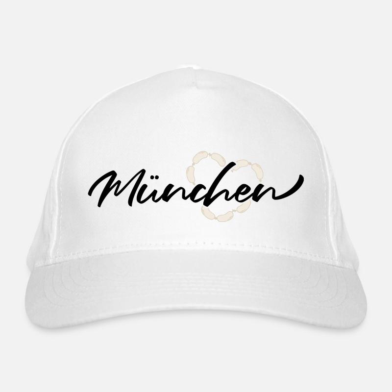 Mon cœur bat pour Munich - Noir Casquette classique bio