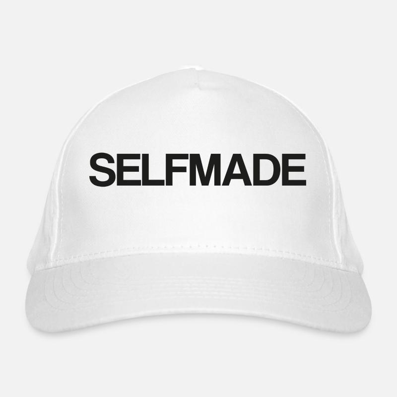 Selfmade, motivation, dark print Organic Baseball Cap