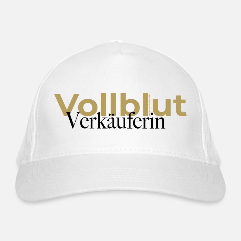 Vollblut Verkäuferin Spruch Bio-Baseballkappe
