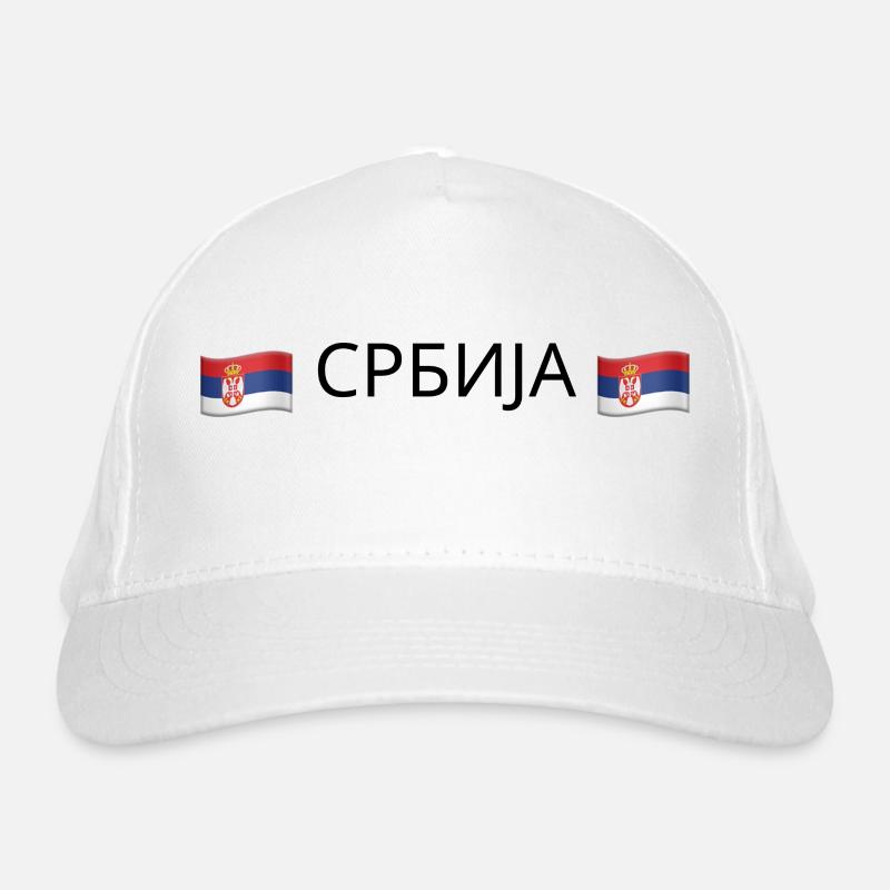Србија - Bio-Baseballkappe - Weiß