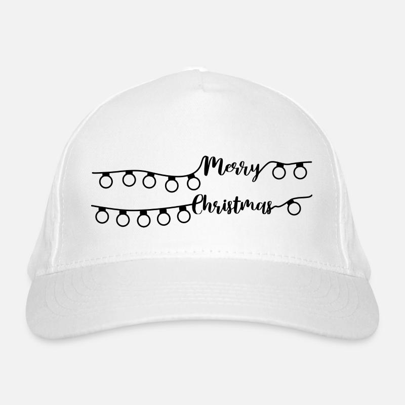 Merry Christmas String Lights Organic Baseball Cap