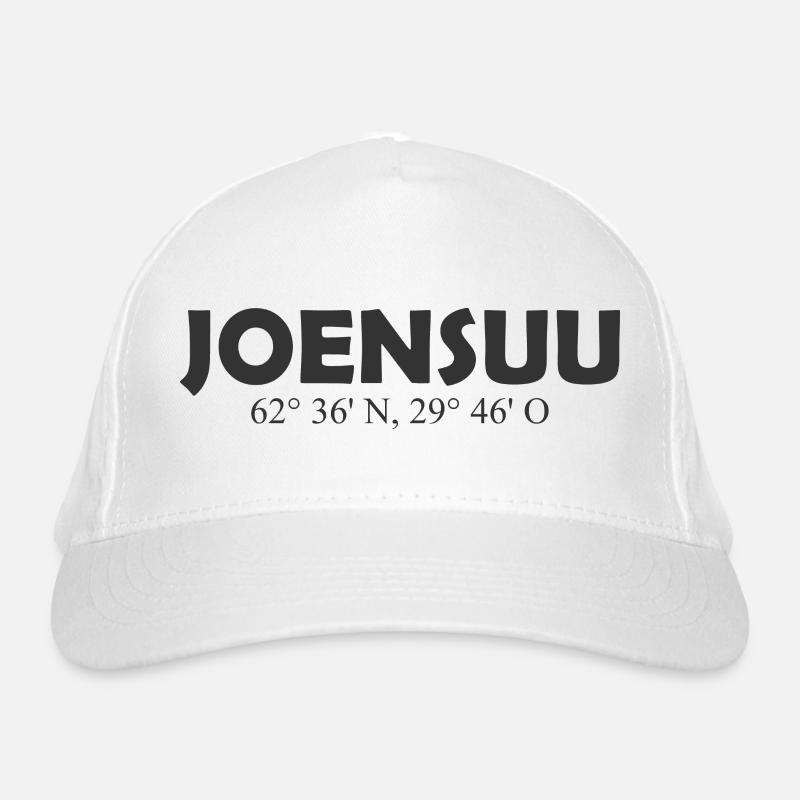 Joensuu - Finland - Coordinates Longitude Latitude Bio-Baseballkappe