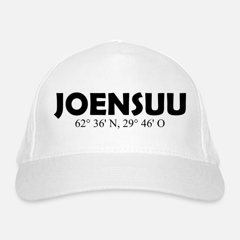 Joensuu - Finland - Coordinates - Longitude Latitu Bio-Baseballkappe