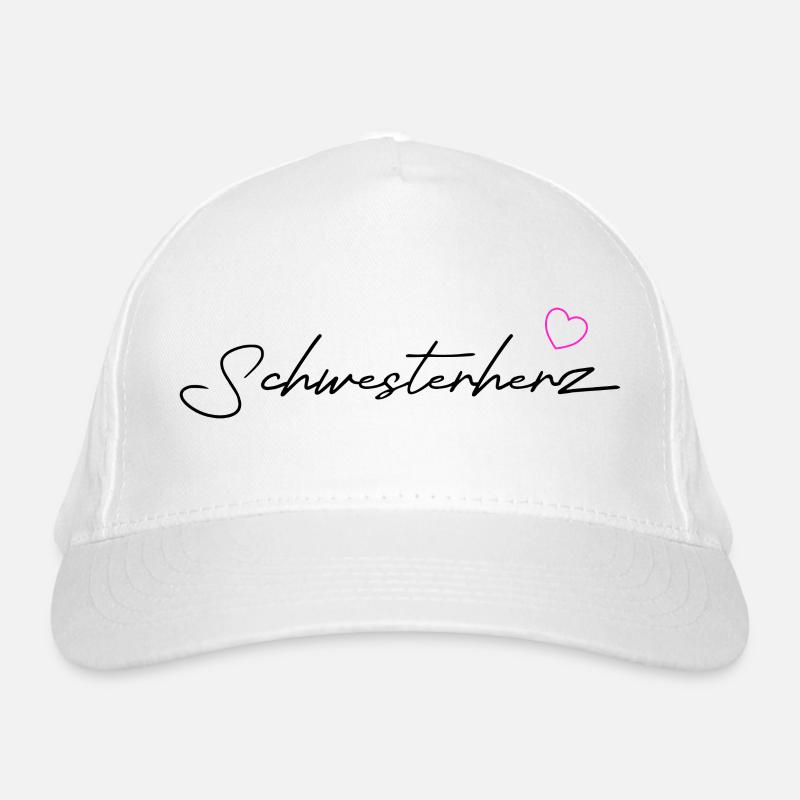 Schwesterherz in black Bio-Baseballkappe