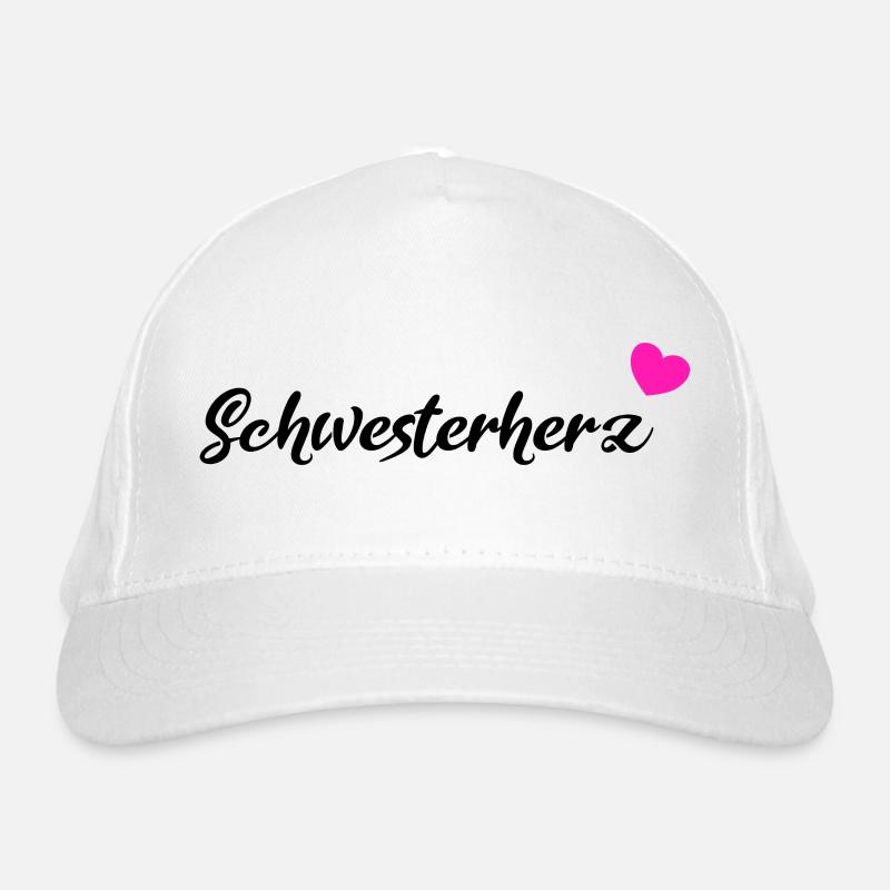 Schwesterherz Geschenk Black Bio-Baseballkappe