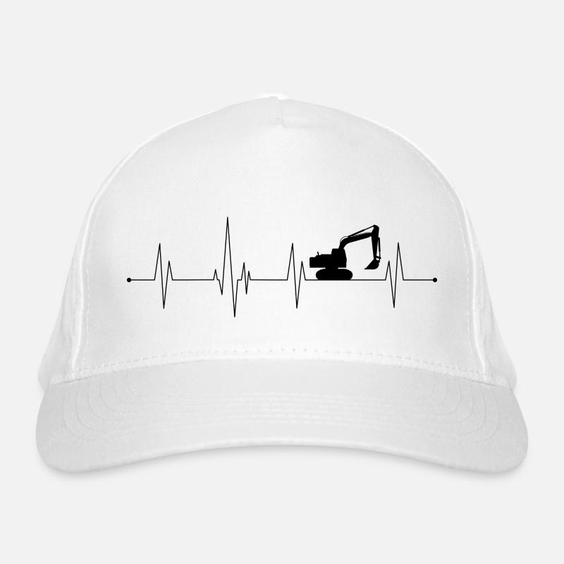 Bagger Herzschlag Bio-Baseballkappe