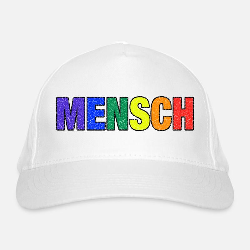 Mensch in Regenbogenfarben Bio-Baseballkappe