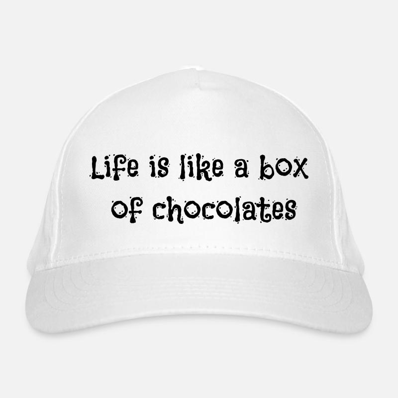 La vie est comme une boîte de chocolats. - Casquette classique bio - blanc