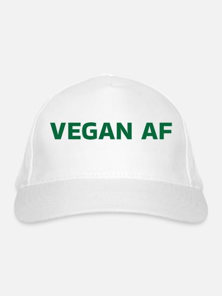 VEGANER AF - Bio-Baseballkappe - Weiß