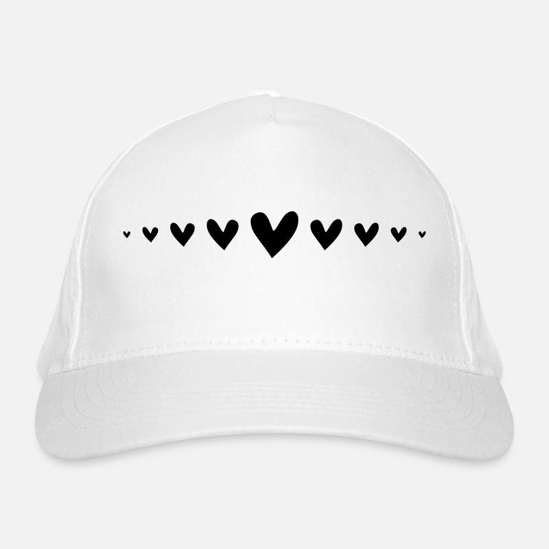 Hearts Line Organic Baseball Cap