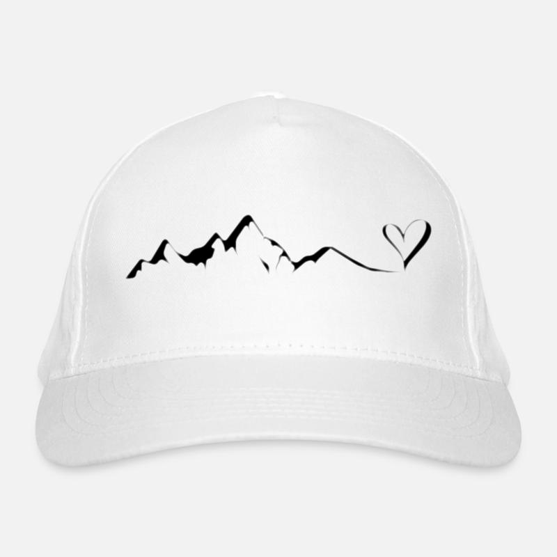 Herz - Berg - (7) Bio-Baseballkappe