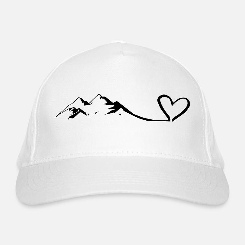 Herz - Berg - (5) Bio-Baseballkappe