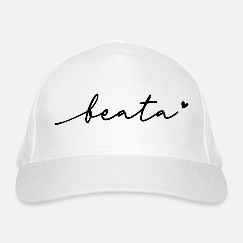 Beata Cursive Name Organic Baseball Cap