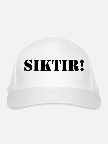 türkisch - Bio-Baseballkappe - Weiß