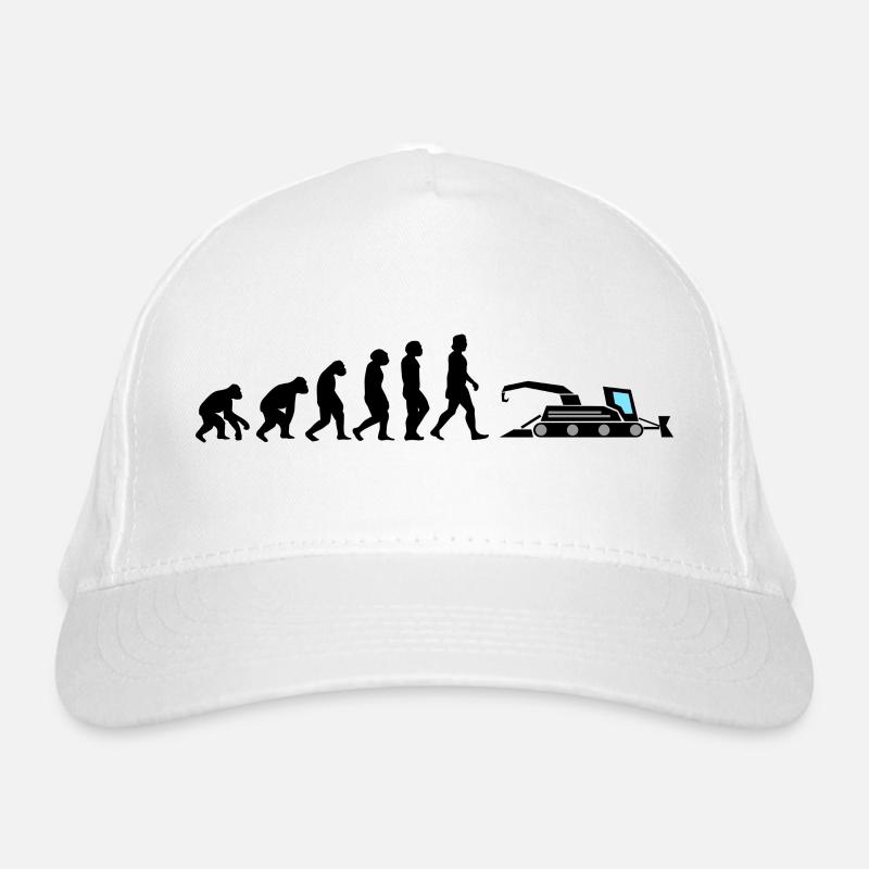 dameuse évolution grue véhicule pente neige Casquette classique bio