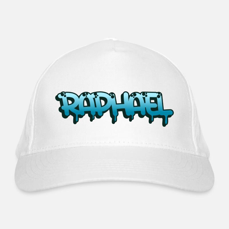 Graffiti name Raphael Organic Baseball Cap