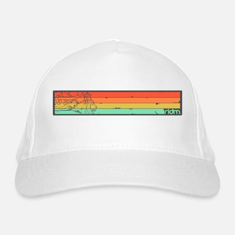 ridm vintage stripes lion Bio-Baseballkappe