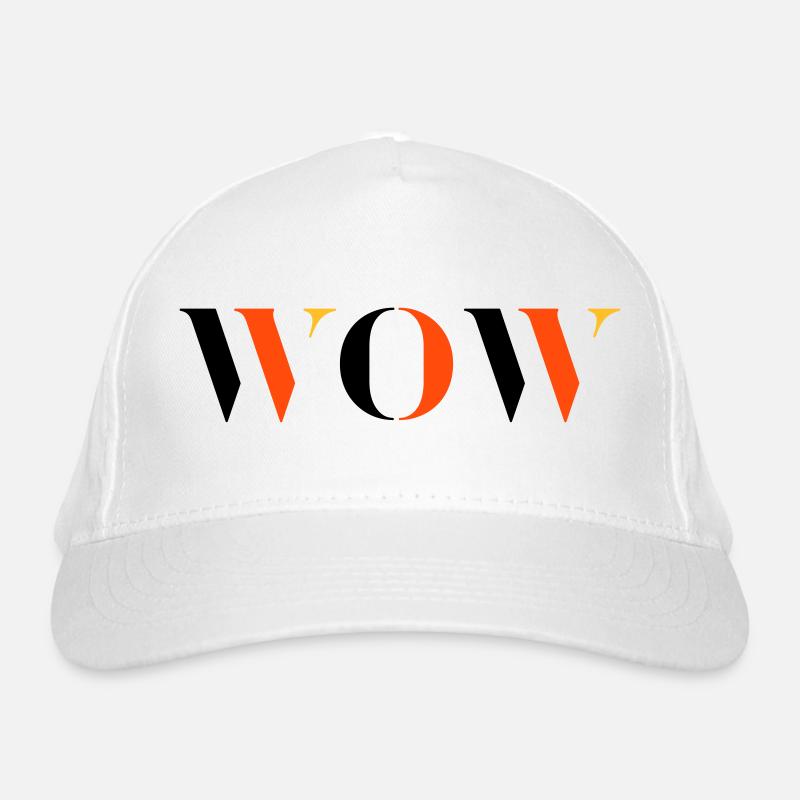 WOW tri-colour Organic Baseball Cap