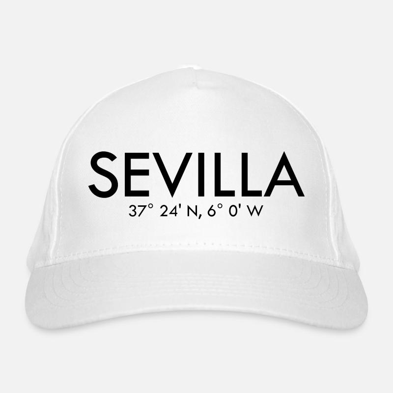 Sevilla - Spain - Coordinates Latitude Longitude Organic Baseball Cap