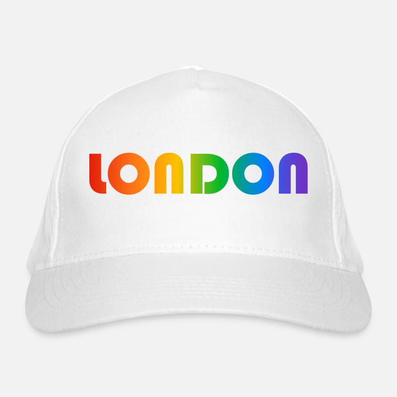 Texte arc-en-ciel de Londres Casquette classique bio